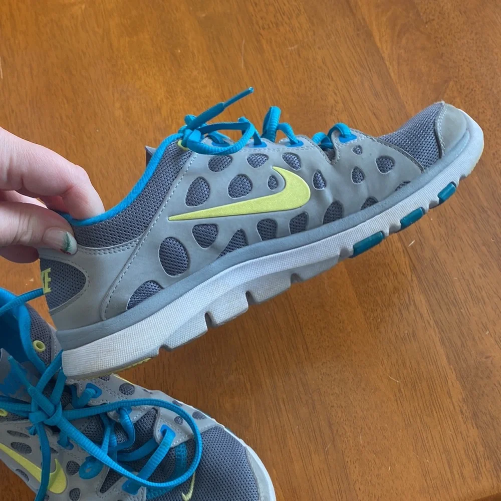 Nike Training Fitsole Sneakers Size 7 Blue Gray VGUC